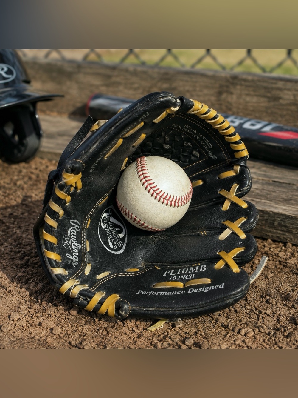 Rawlings PL10MB 10" Baseball Glove Youth Right Hand Throw Black